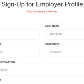 Create your employer profile.