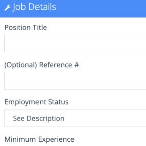 Create your job post.