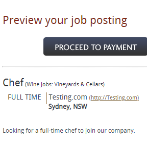Preview your job post.