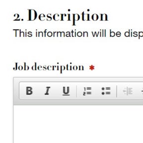 Enter your job description.
