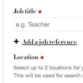 Fill in your job title.
