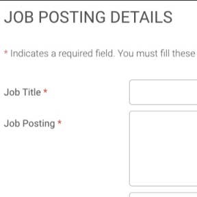 Create your job post.