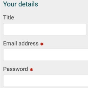 Create your account.