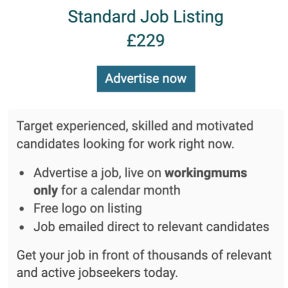 Select a job posting plan.