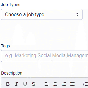 Fill out the job posting form.