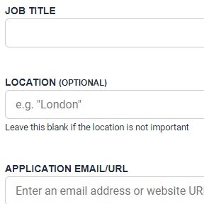 Create your job post.