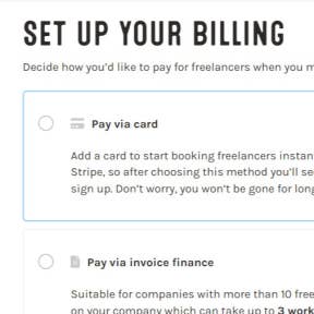 Select a payment method.