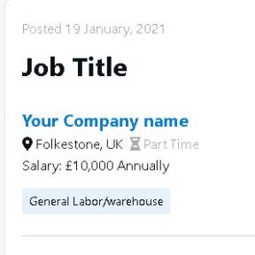 Preview your job advert.