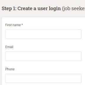 Create your user login.