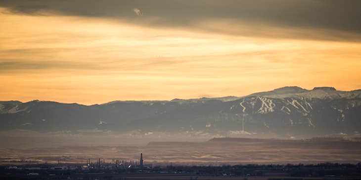A sunset view over Billings, Montana.