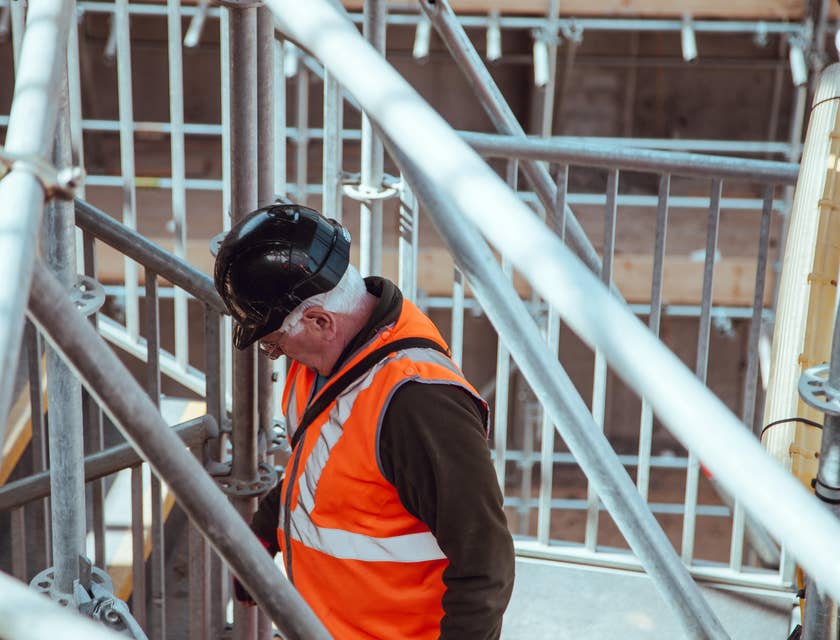 Building Inspector checks the safety of the building structure.