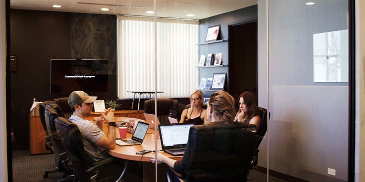 Business Development Associate with the department leads discussing plans and marketing strategies for the betterment of the company