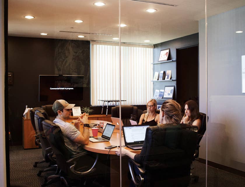 Business Development Associate with the department leads discussing plans and marketing strategies for the betterment of the company