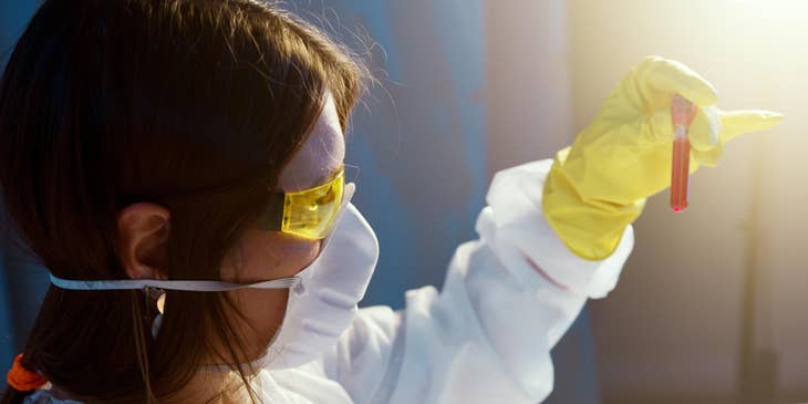 Chemical Technician holding a test tube