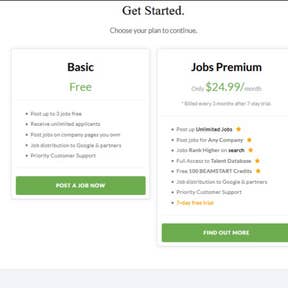 Choose a posting package.