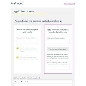 Choose your application method.