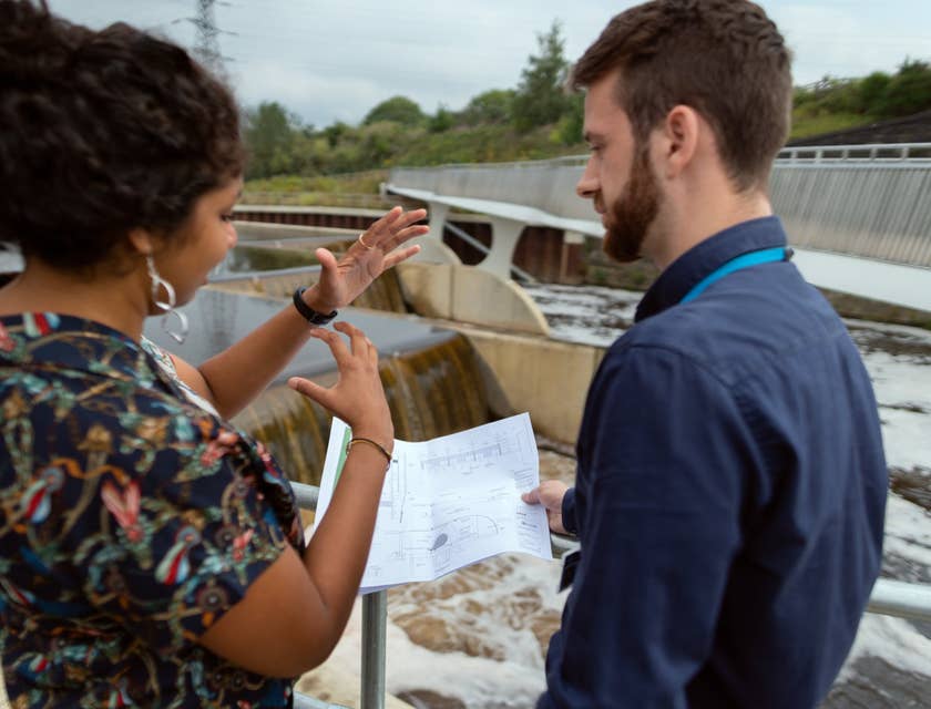 City Planner giving feedback regarding the project's final touches