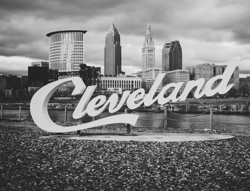 Cleveland script sign.