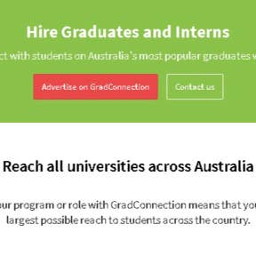 Click on the "Advertise on GradConnection" button.