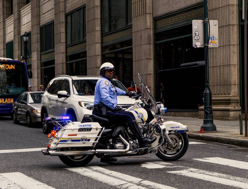 Code Enforcement Officer on patrol and monitoring the traffic situation on one of the major roads