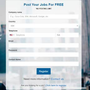 Complete the employer registration form.