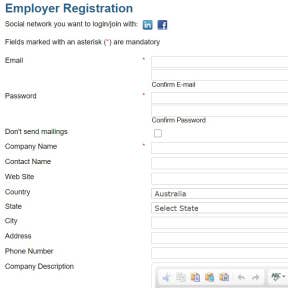 Complete your employer registration.