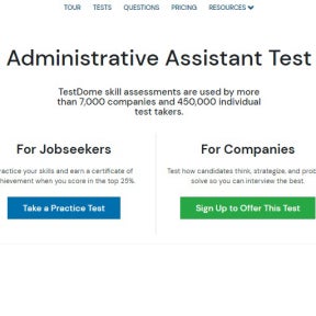 Conduct an administrative skills test.