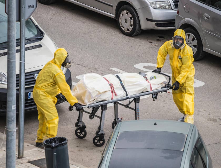 The coroner supervises the removal of the body and transports it to the morgue.