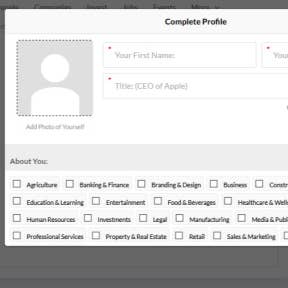 Complete your company profile.