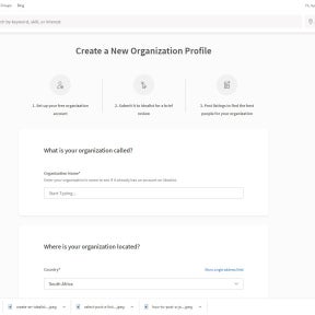 Create a profile for your organization or group.