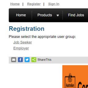 Create an employer account.