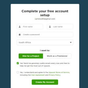 Set up your account.