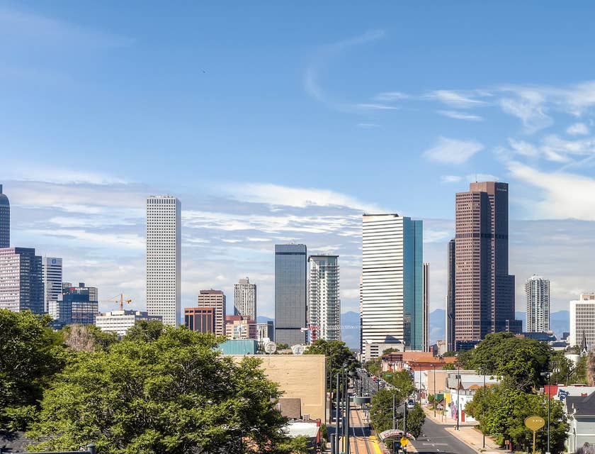 The city skyline of Denver, Colorado.
