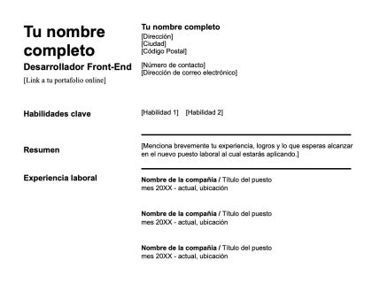 Descarga Currículo