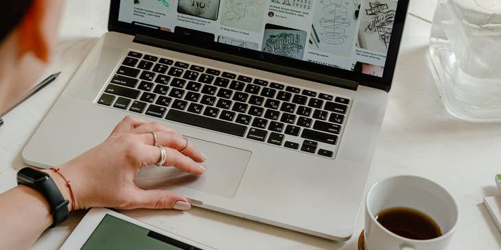 Digital Marketing Coordinator creating new digital marketing material for a new campaign
