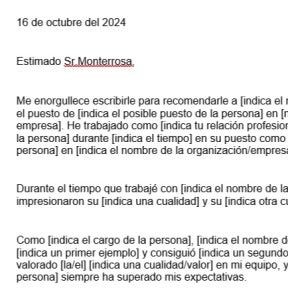 Dirige la carta al empleador, al responsable de contratación o al grupo/organización pertinente.