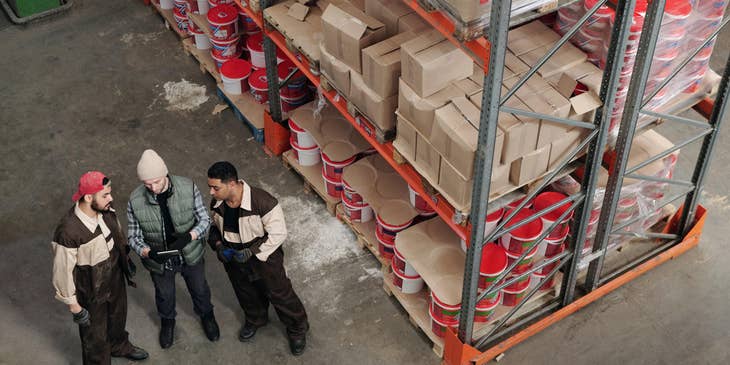 Distributor performing regular inventory checks to see what products need replenishment