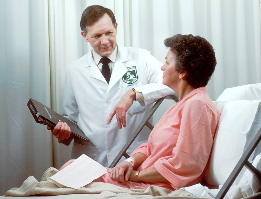 Doctor explaining prescribed treatments to the patient.