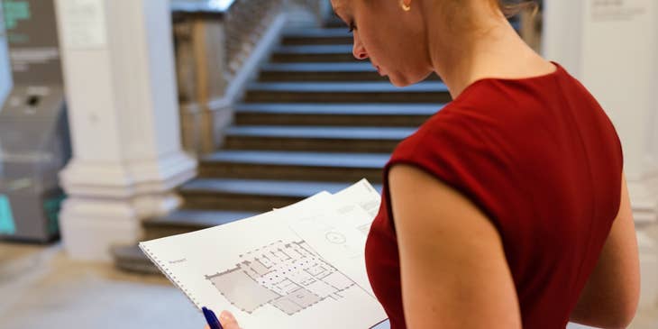 Electrical Project Engineer reviewing the electrical plan of the site for an upcoming event