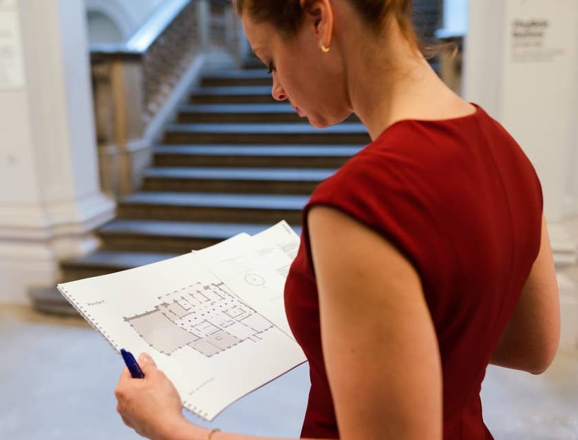 Electrical Project Engineer reviewing the electrical plan of the site for an upcoming event