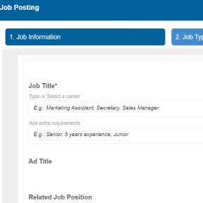 Enter all the job information.