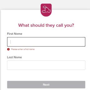 Enter your name.