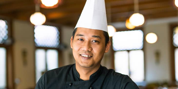 Executive Chef supervises overall kitchen operations.