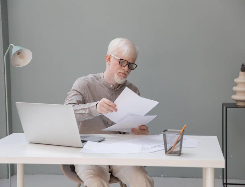 Executive Producer going through the applications for a role on the new project