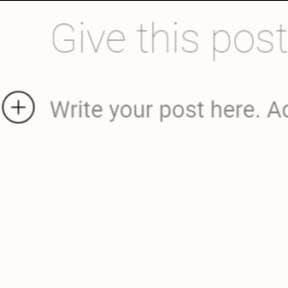 Create your post.