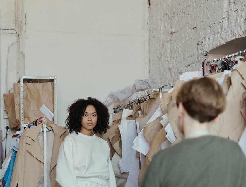Fashion Consultant working with a client