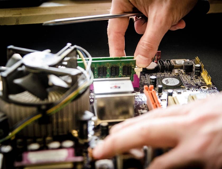 Field Service Technician repairing some equipment