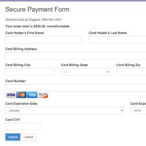 Fill in your payment information.