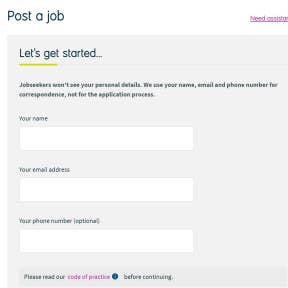 Fill in the relevant form.