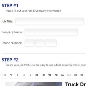 Fill in your job posting information.